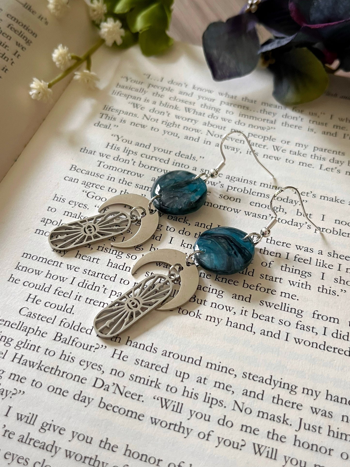 Celestial Moon Eye Dangles