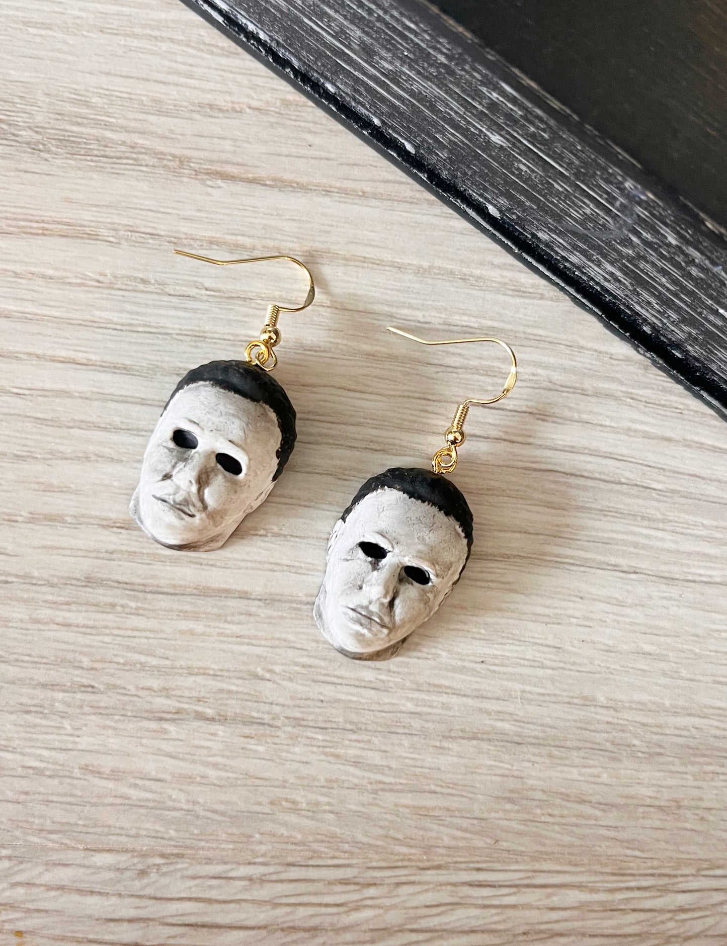Hand painted Polymer Clay Micheal Myers Dangles