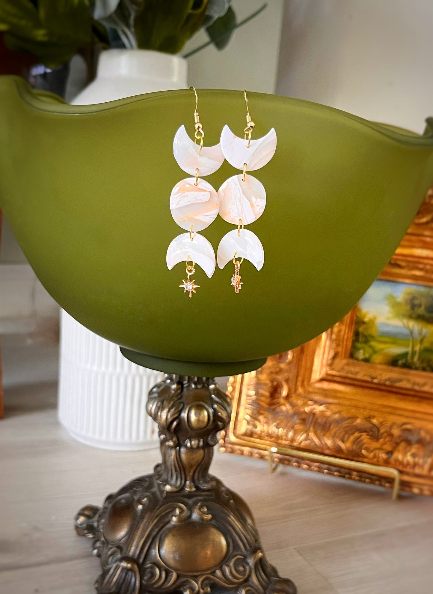 Triple Moon Dangles