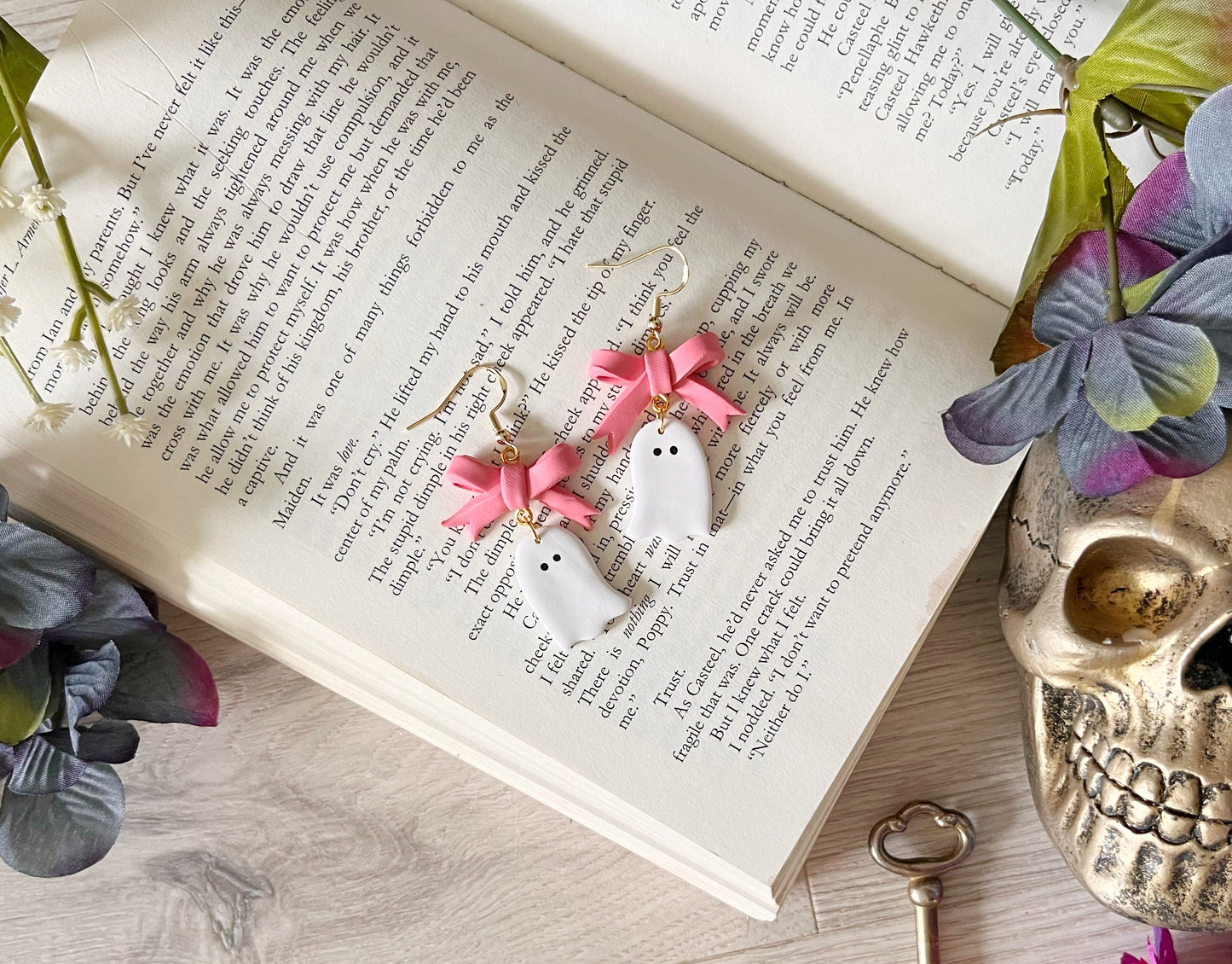 Polymer Clay Ghost Dangles