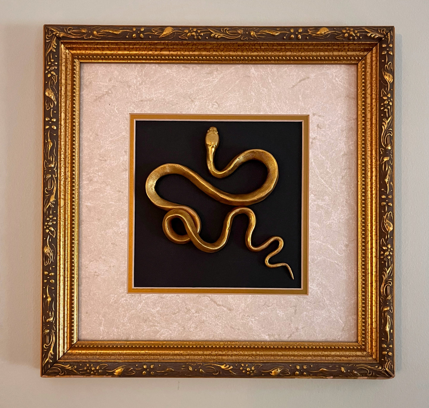 Framed Snake Sculpture
