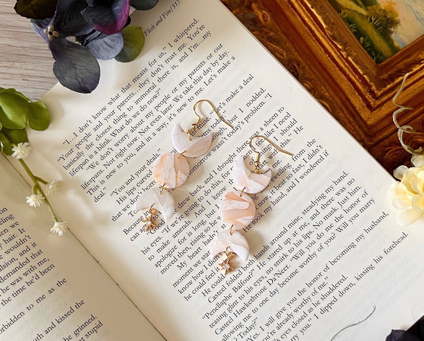 Triple Moon Dangles