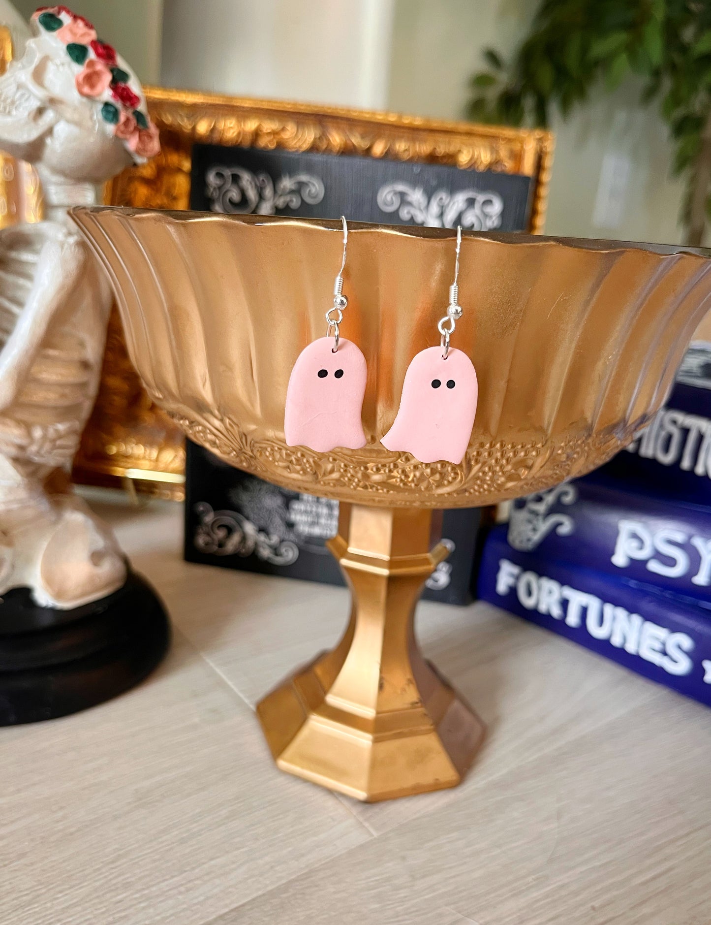 Polymer Clay Ghost Dangles
