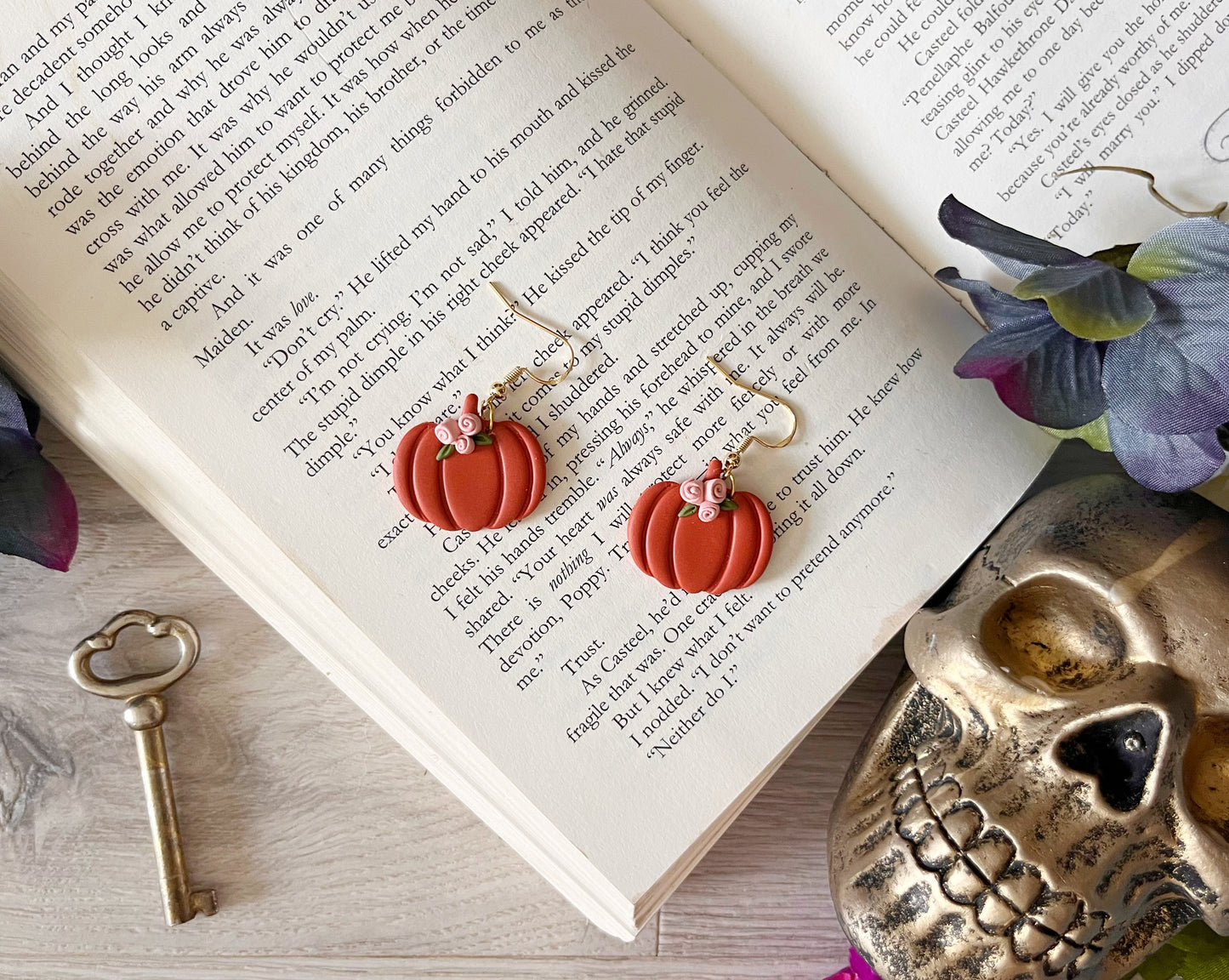 Polymer Clay Pumpkin Dangles