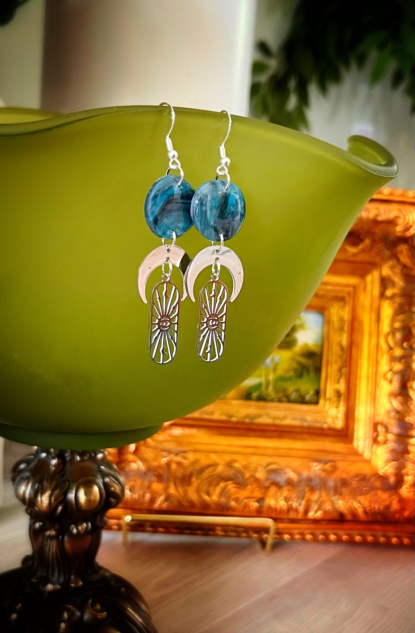 Celestial Moon Eye Dangles