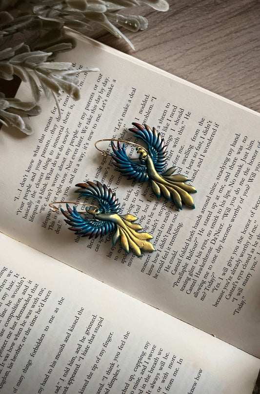 Polymer Clay Phoenix Dangles
