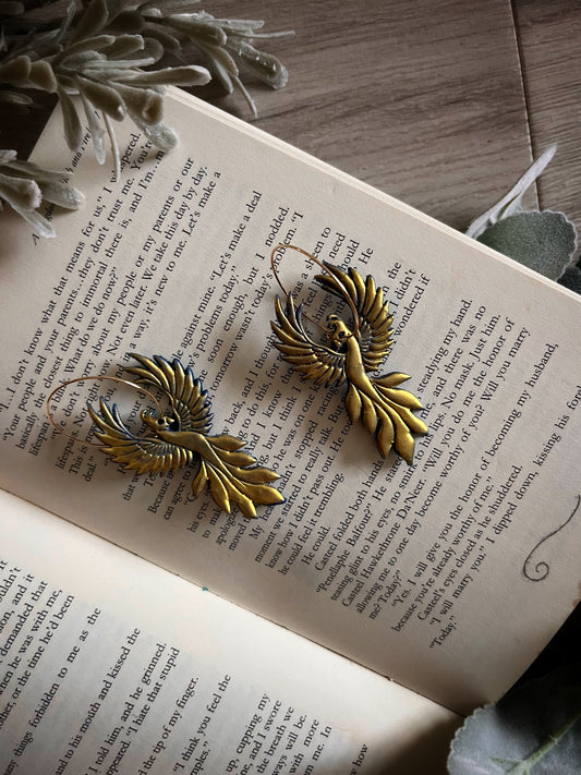 Polymer Clay Phoenix Dangles
