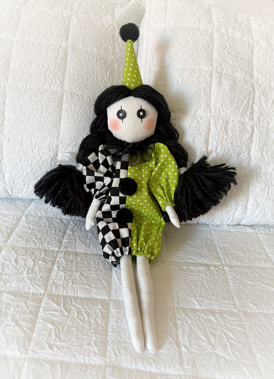 Little Green Harlequin Dolly