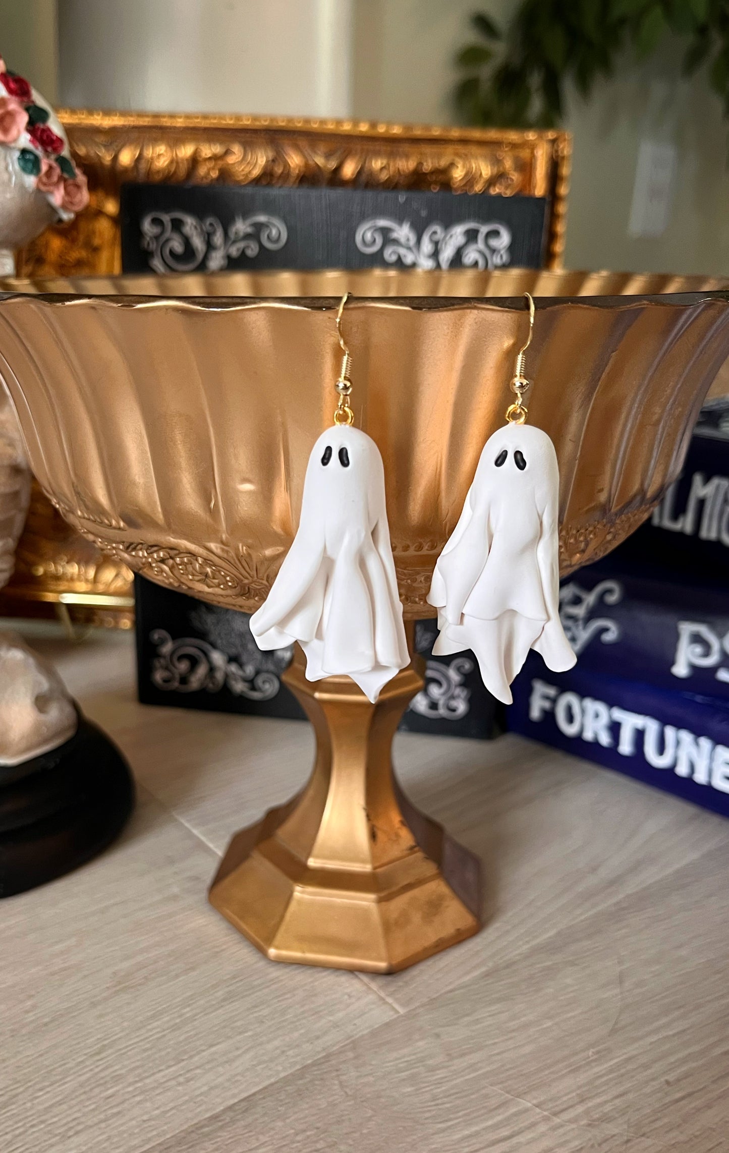 Polymer Clay Sheet Ghost Dangles