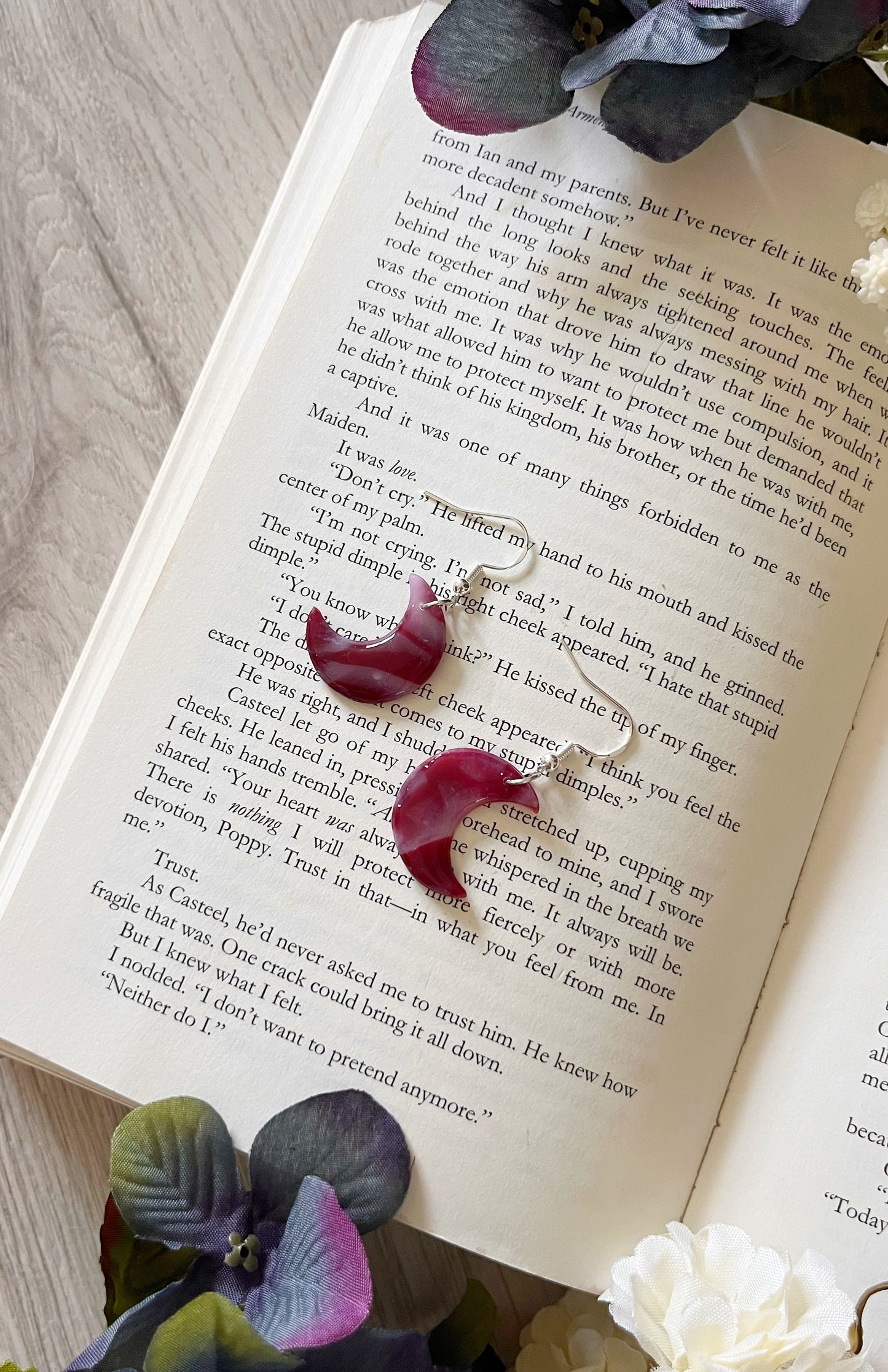 Polymer Clay Moon Dangles