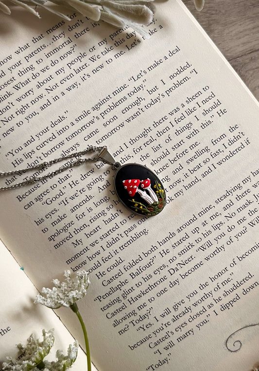 Polymer Clay Mushroom Necklace