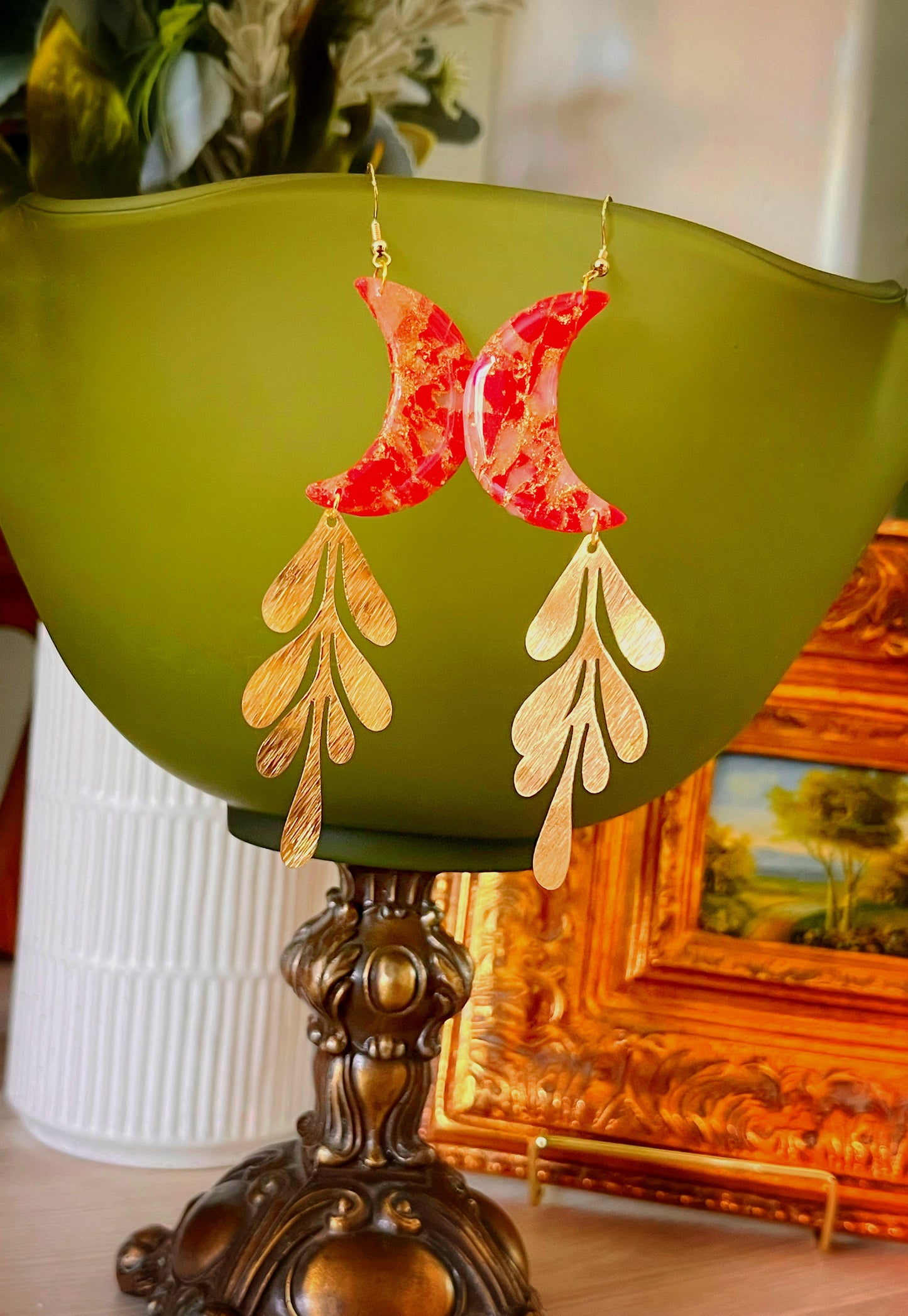 Polymer Moon Dangles