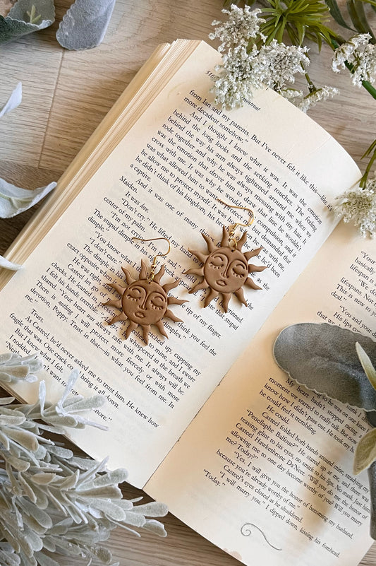 Polymer Clay Sun Earrings