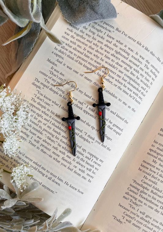 Sculpted Polymer Clay Sword Dangles