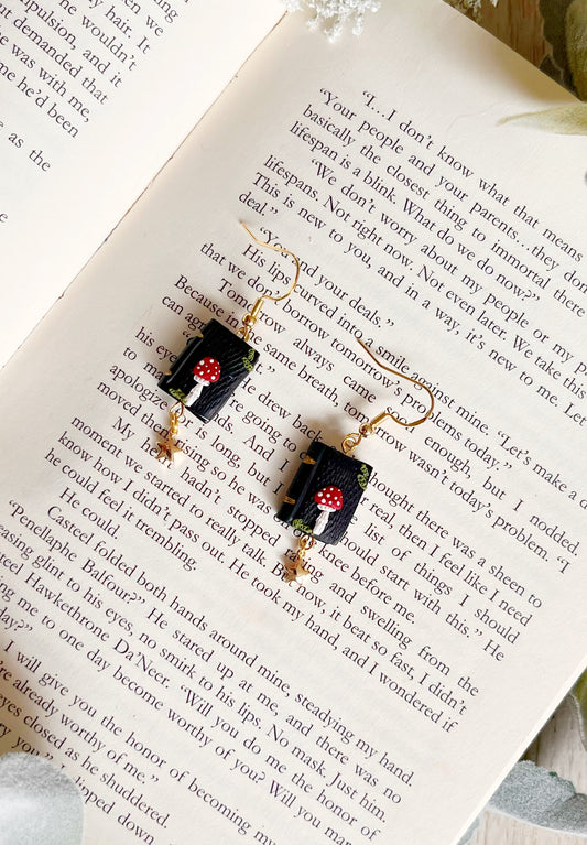 Hand Sculpted Polymer Clay Book Dangles