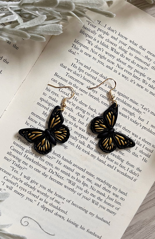 Handmade Polymer Clay Butterfly Earrings